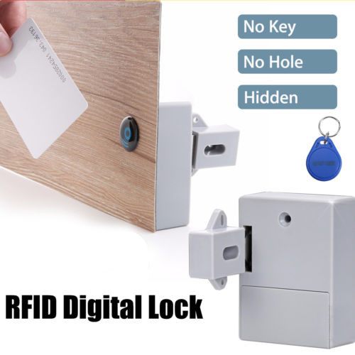 10 lock systems, Hidden RFID Cabinet Drawer Lock, 3 user fobs